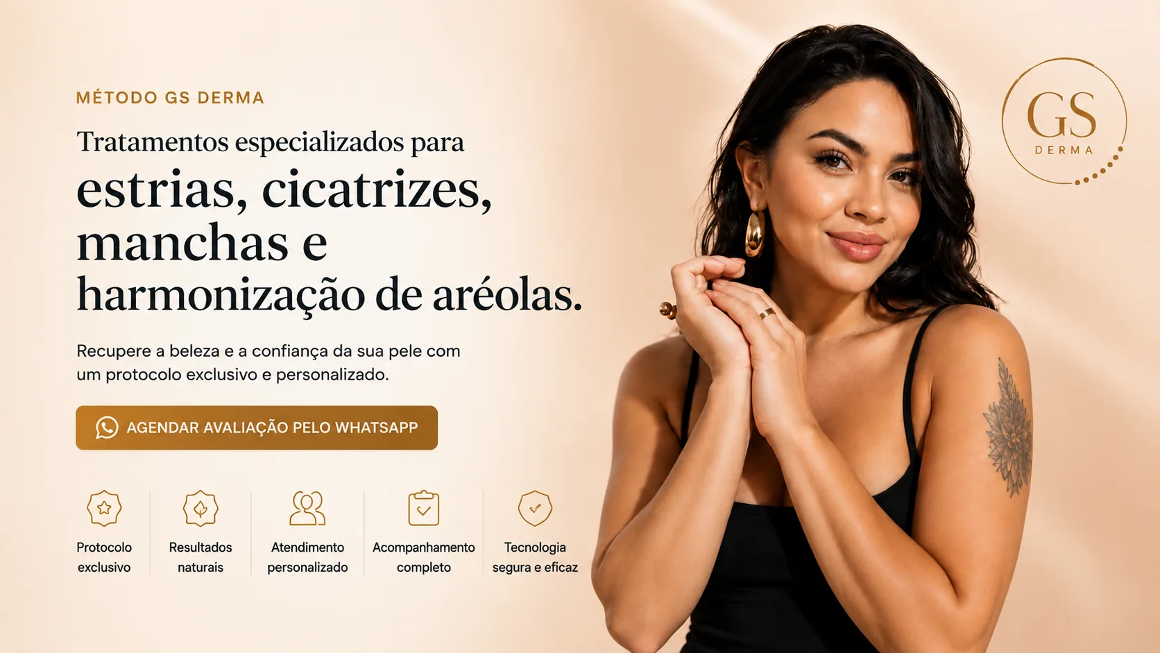 Método GS Skin para estrias, cicatrizes, manchas e harmonização de aréolas