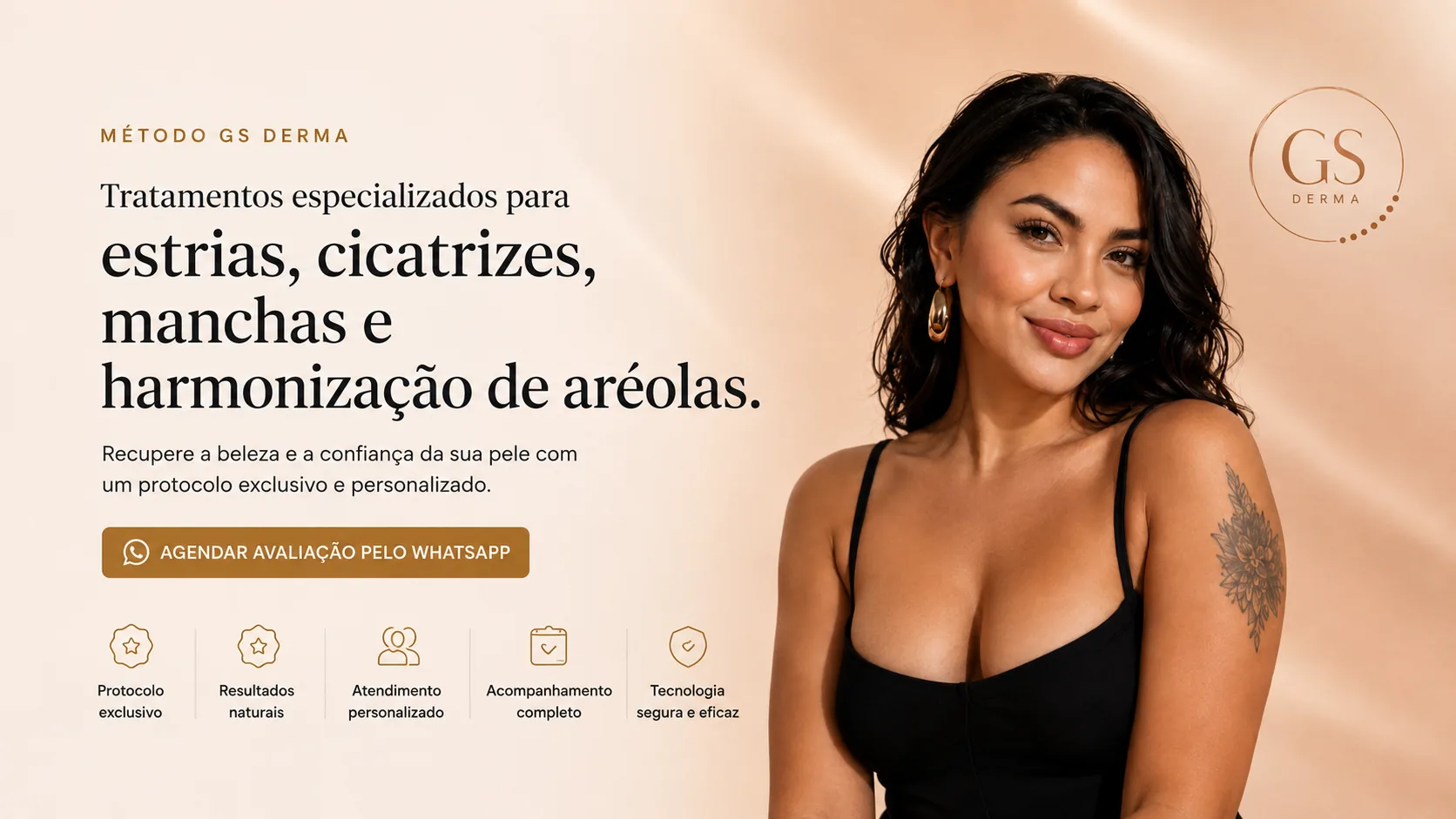 Suavização visual de cicatrizes e estrias com atendimento personalizado GS Skin