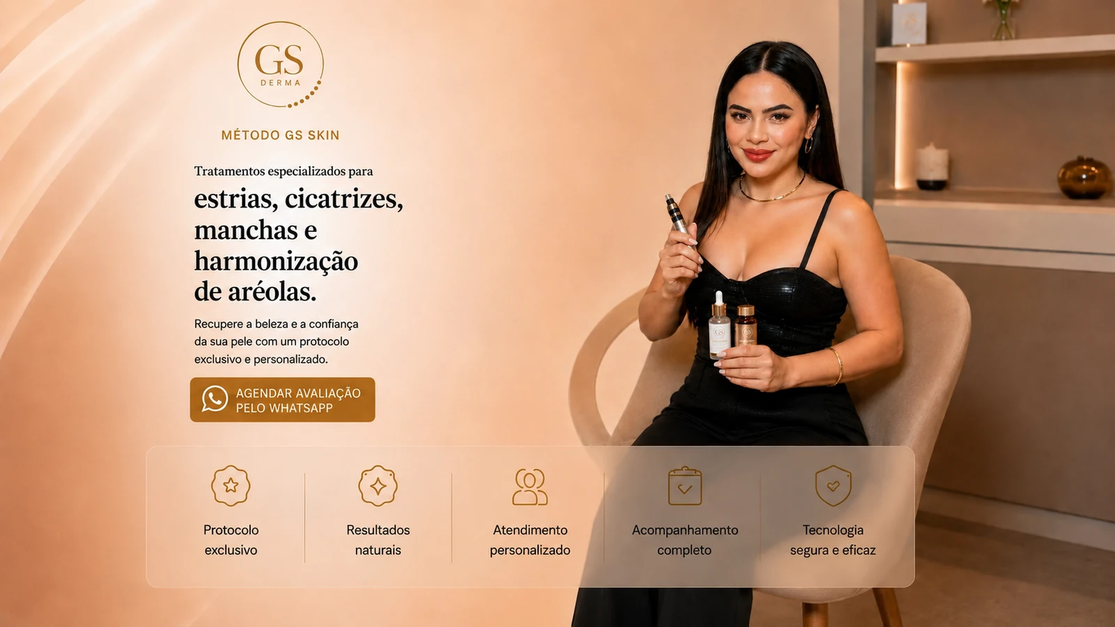 Suavização visual de cicatrizes e estrias com atendimento personalizado GS Skin
