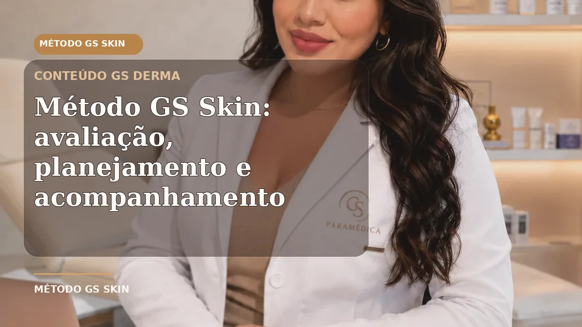 Profissional da GS Derma em conteúdo explicativo sobre o Método GS Skin